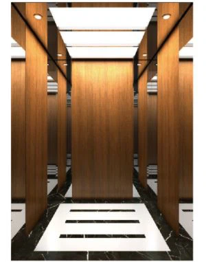 Low Noise Luxury Etching Stainless Steel MRL Passenger Elevator
