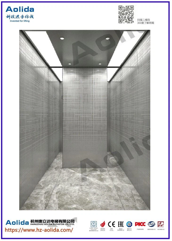 Gearless 630kg 8 Person MRL Passenger Lift Elevator For Sale